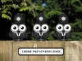 Crime prevention Zone UK Royalty Free Stock Photo