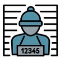 Crime prisonier icon outline vector. Policeman gear