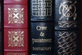 Crime and Punishment leather bound book by Dostoevsky