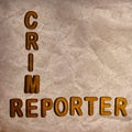 crime reporter text written on wall textures abstract illustrations Royalty Free Stock Photo