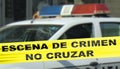 Crime scene cordon tape in Spanish