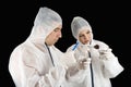 Crime scene criminologists working Royalty Free Stock Photo