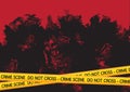 Crime scene danger tapes illustration