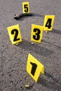 Crime scene after gunfight Royalty Free Stock Photo