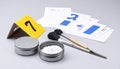 Crime Scene Investigation - Fingerprint Evidence Royalty Free Stock Photo
