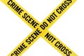 Crime Scene Tape with Clipping Path Royalty Free Stock Photo