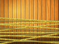 Crime scene tape on wooden background Royalty Free Stock Photo