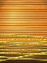 Crime scene tape on wooden background Royalty Free Stock Photo