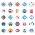 Crime and Security Color Isolated Vector Icons set that can be easily modified or edit. Royalty Free Stock Photo