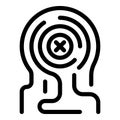 Crime security icon outline vector. Id scanner Royalty Free Stock Photo