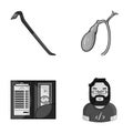 Crime, service and other monochrome icon in cartoon style.medicine, profession icons in set collection.