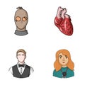 Crime, service and other web icon in cartoon style. medicine, press icons in set collection.