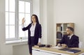 Crime witness swears on the Holy Bible before giving any testimony in the court of law Royalty Free Stock Photo