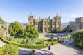 Crimea - August 2020: Vorontsov palace and gardens facade in Alupka, south Crimea Royalty Free Stock Photo