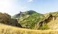 Crimea, extinct volcano Kara-Dag mountain reserve Royalty Free Stock Photo