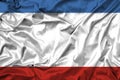 Crimea flag on fabric texture. 3d work and 3d image Royalty Free Stock Photo