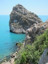 Crimea mountains, rock diva , Cat Rock , Simeiz . Mount Ai-Petri . Types of Crimea. Royalty Free Stock Photo