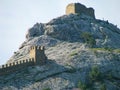 The Ruins Of The Ancient Italian Mountain Fortress, In Crimea