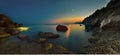 Crimea Sea colorful sunrise Royalty Free Stock Photo