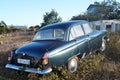 Crimea, Sevastopol, September 25, 2022. Chic Retro Volga Pobeda blue car