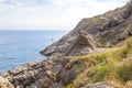 Crimea.Trail Golitsyn. Mount Koba-Kaya, the settlement Novyy Svet Royalty Free Stock Photo