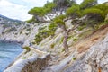 Crimea.Trail Golitsyn. Mount Koba-Kaya, the settlement Novyy Svet Royalty Free Stock Photo