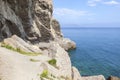 Crimea.Trail Golitsyn. Mount Koba-Kaya, the settlement Novyy Svet Royalty Free Stock Photo