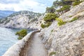 Crimea.Trail Golitsyn. Mount Koba-Kaya, the settlement Novyy Svet Royalty Free Stock Photo