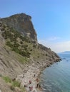 Crimean Coast, The Western Slope of the Mountain Range Kara-Dag Washed by the Waters of the Black Sea