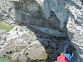 Crimean Mountains, Tourists Follow the Route Along the Golitsinsky Trail