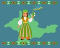 Crimean Tatar girl wishes a Happy New Year called Novruz or Navruz