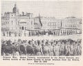 Crimean War - Queen Victoria, accompanied by the prince Consort presenting medals.