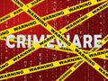 Crimeware Digital Cyber Hack Exploit 2d Illustration