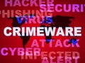 Crimeware Digital Cyber Hack Exploit 2d Illustration Royalty Free Stock Photo