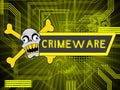 Crimeware Digital Cyber Hack Exploit 2d Illustration