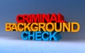 criminal background check on blue