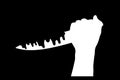 Criminal Concept. Halloween Background.Silhouette Of A Hand With A Knife And Drops Of Blood On A Black Background.Crime