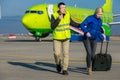 Criminal detention at an airport Royalty Free Stock Photo