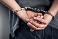 Criminal in handcuffs Royalty Free Stock Photo