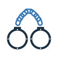 Criminal, handcuffs icon. Simple editable vector design isolated on a white background