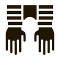 Criminal Hands In Irons Icon Illustration