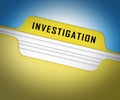 Criminal Investigation Folder Showing Crime Detection Of Legal Offense 3d Illustration