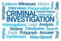 Criminal Investigation Word Cloud Royalty Free Stock Photo