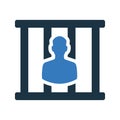 Criminal, jail icon. Simple editable vector design isolated on a white background