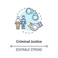 Criminal justice concept icon