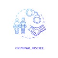 Criminal justice concept icon