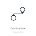 Criminal law icon vector. Trendy flat criminal law icon from law and justice collection isolated on white background. Vector Royalty Free Stock Photo