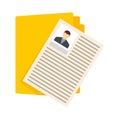 Criminal man folder icon, flat style Royalty Free Stock Photo