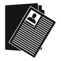 Criminal man folder icon, simple style Royalty Free Stock Photo