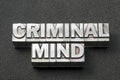 Criminal mind bm Royalty Free Stock Photo